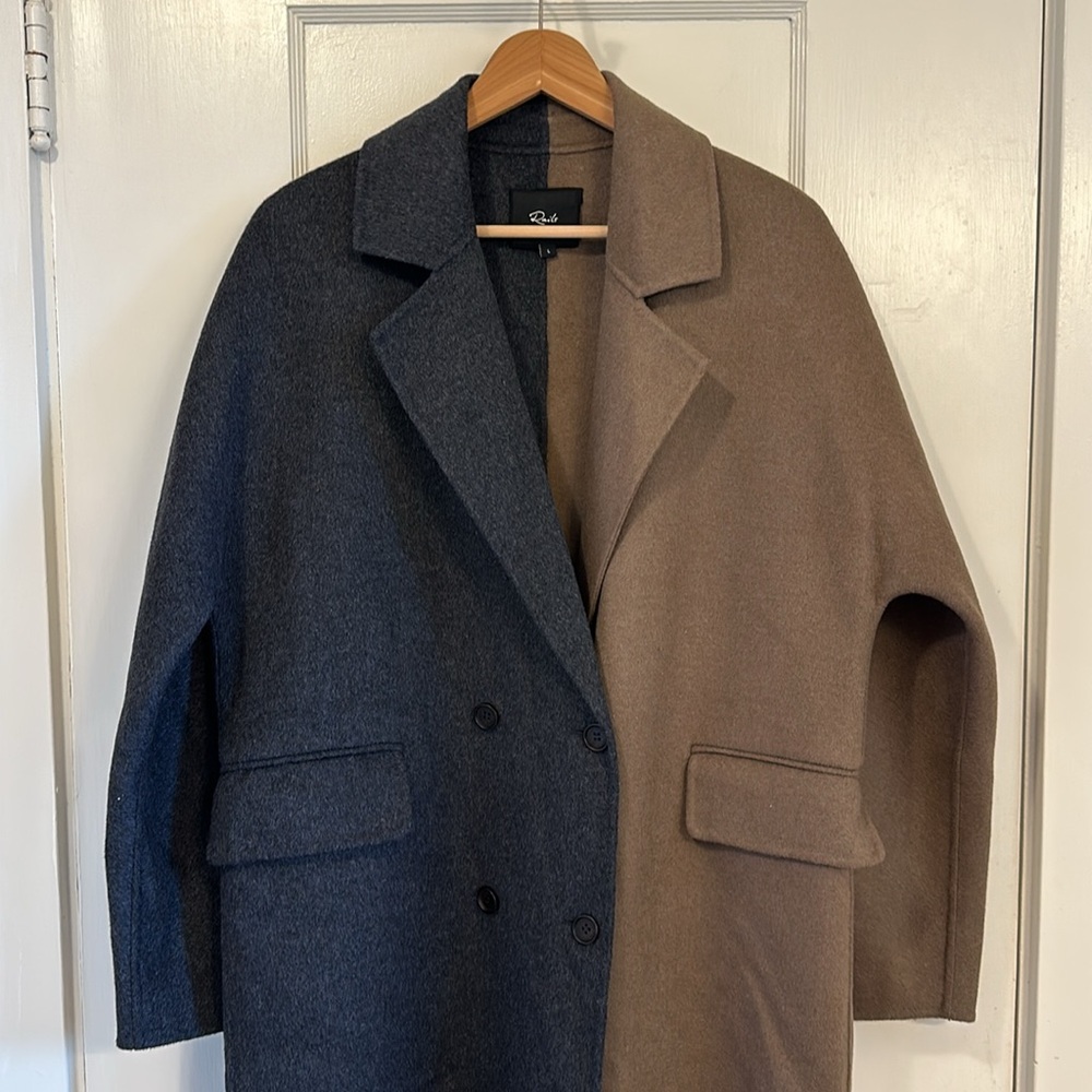 Rails Wool Bristol Jacket - Charcoal & Camel - Size Large - Picture 5 of 8
